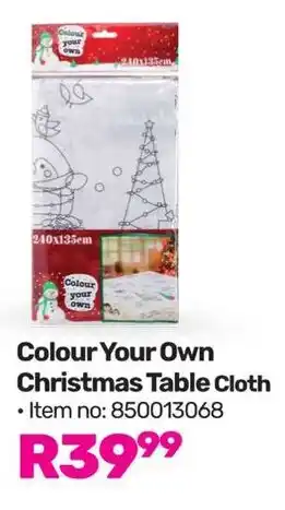 Game Colour Your Own Christmas Table Cloth offer