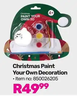 Game Christmas Paint Your Own Decoration offer