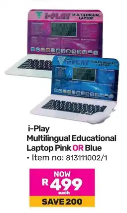 Game i-Play Multilingual Educational Laptop Pink OR Blue offer