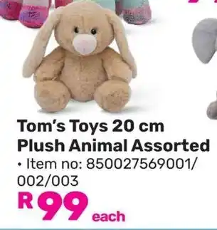 Game Tom's Toys 20 cm Plush Animal Assorted offer