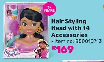 Game Hair Styling Head with 14 Accessories offer