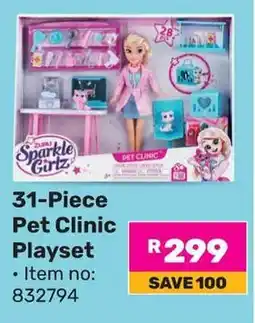 Game Sparkle Girtz Pet Clinic Playset offer