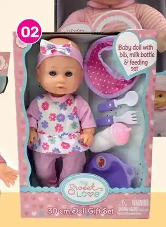 Game 30 cm Baby Doll Gift Set White OR Pink offer