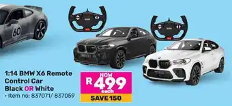 Game RASTAR 1:14 BMW X6 Remote Control Car Black OR White offer
