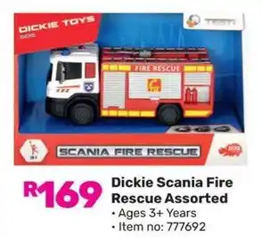 Game Dickie Scania Fire Rescue Assorted offer