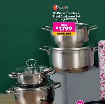 Game Tissolli Stainless Steel Cookware Set offer