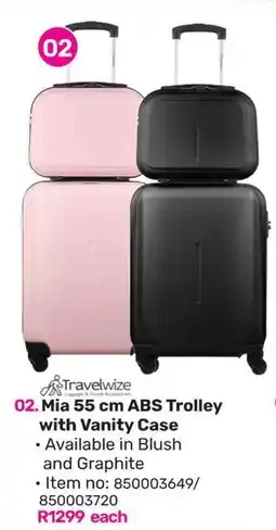 Game Travelwize Mia 55 cm ABS Trolley with Vanity Case offer