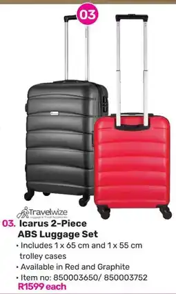 Game Travelwize Icarus ABS Luggage Set offer