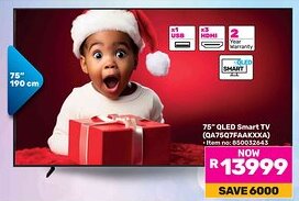 Game Samsung 75" QLED Smart TV offer