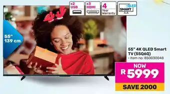 Game Hisense 55" 4K QLED Smart TV offer