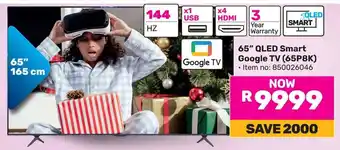 Game TCL 65" QLED Smart Google TV offer