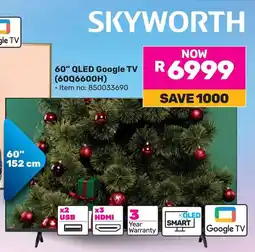 Game Skyworth 60" QLED Google TV offer
