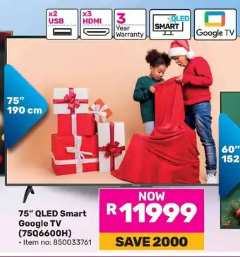 Game Skyworth 75" QLED Smart Google TV offer