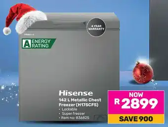 Game Hisense Metallic Chest Freezer offer