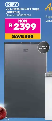 Game DEFY Metallic Bar Fridge offer