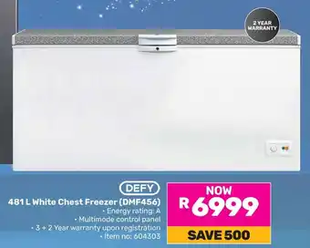 Game DEFY White Chest Freezer offer
