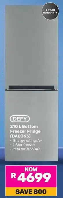 Game DEFY Bottom Freezer Fridge offer