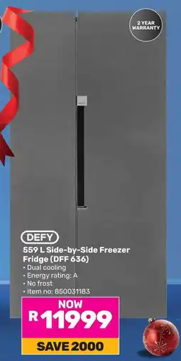 Game DEFY Side-by-Side Freezer Fridge offer