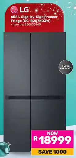 Game LG Side-by-Side Freezer Fridge offer