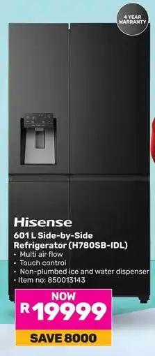 Game Hisense Side-by-Side Refrigerator offer