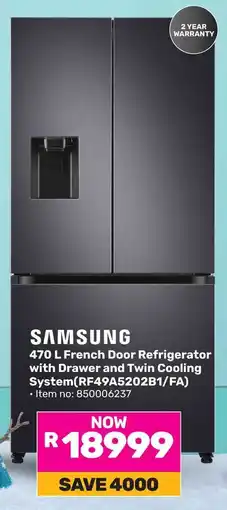 Game SAMSUNG French Door Refrigerator with Drawer and Twin Cooling System offer