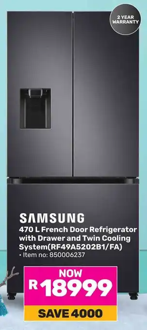 Game SAMSUNG French Door Refrigerator with Drawer and Twin Cooling System offer