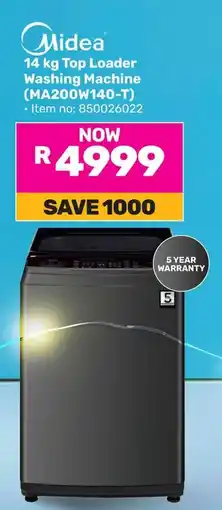 Game Midea Top Loader Washing Machine offer