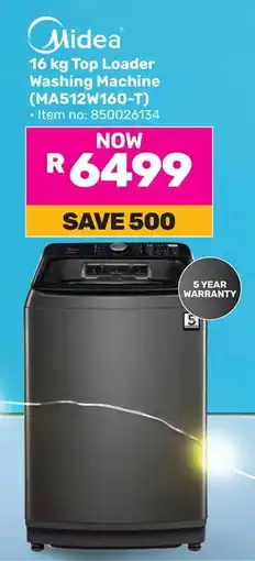 Game Midea Top Loader Washing Machine offer