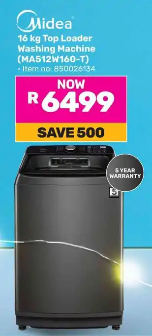 Game Midea Top Loader Washing Machine offer