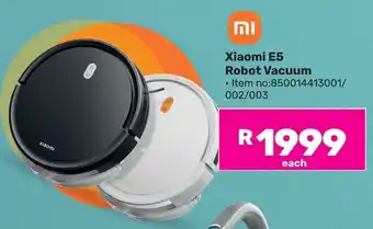 Game Xiaomi E5 Robot Vacuum offer