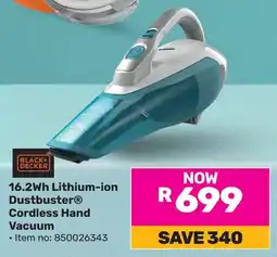 Game Black + Decker 16.2Wh Lithium-ion Dustbuster Vacuum offer
