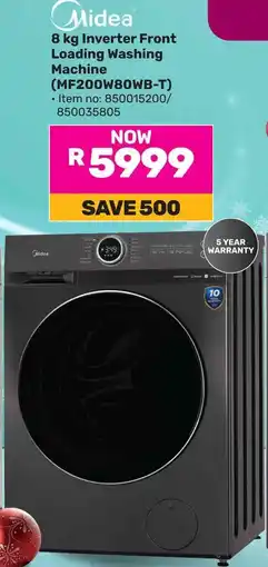 Game Midea Inverter Front Loading Washing Machine offer