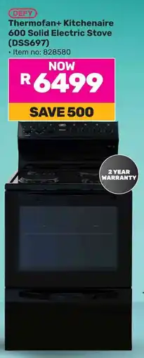 Game Defy Thermofan+ Kitchenaire 600 Solid Electric Stove offer