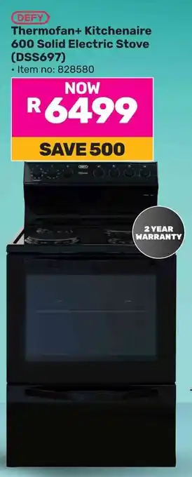 Game Defy Thermofan+ Kitchenaire 600 Solid Electric Stove offer