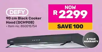 Game DEFY Black Cooker Hood offer
