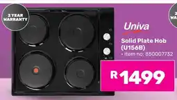Game Univa Solid Plate Hob offer