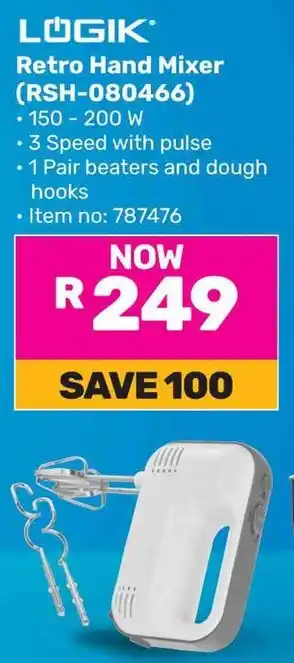 Game LOGIK Retro Hand Mixer offer
