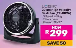 Game LOGIK High Velocity Desk Fan offer