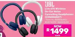 Game JBL Live 670 Wireless On-Ear Noise Cancelling Headphones offer