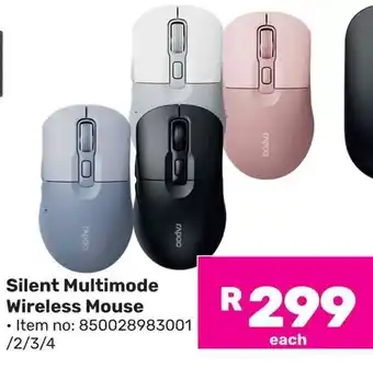 Game Rapoo Silent Multimode Wireless Mouse offer
