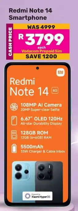 Game Xiaomi Redmi Note 14 Smartphone offer