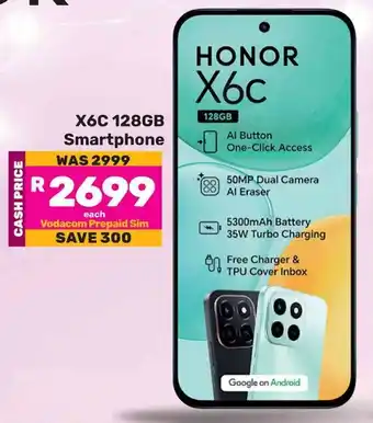 Game Honor X6C 128GB Smartphone offer