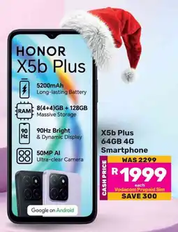 Game Honor X5b Plus 64GB 4G Smartphone offer
