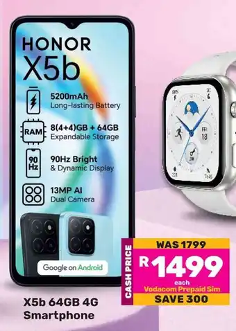 Game Honor X5b 64GB 4G Smartphone offer