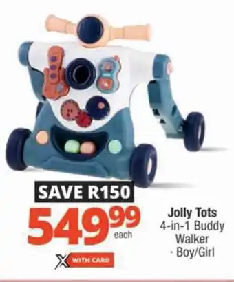 Checkers Jolly Tots 4-in-1 Buddy Walker offer