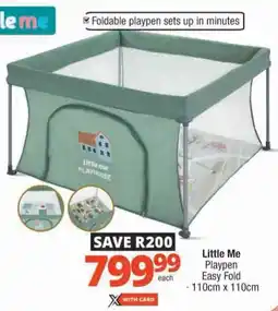 Checkers Little Me Playpen Easy Fold offer
