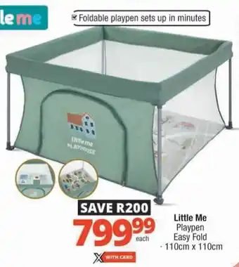 Checkers Little Me Playpen Easy Fold offer