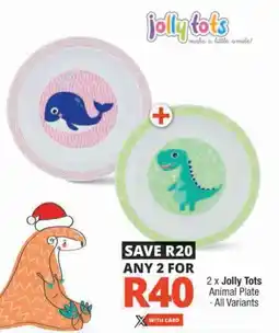 Checkers Jolly Tots Animal Plate offer