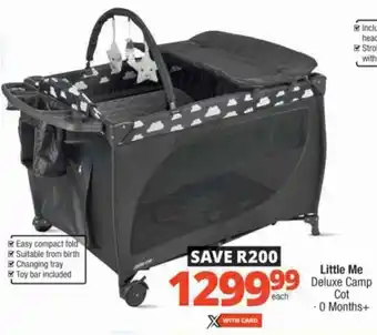 Checkers Little Me Deluxe Camp Cot offer
