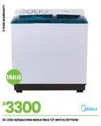 Fair Price Midea 15Kg T/T WHT Washing Machine KL15TTG1W 22-336 offer